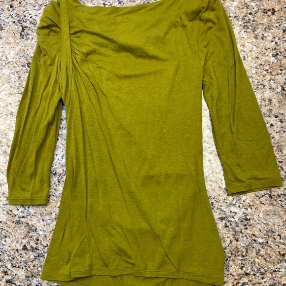 Odonate Epiprocta 3/4 Sleeve Avocado Green Top Size M - Picture 2 of 6